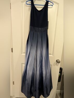SLNY Navy Ombre Evening Dress Size 14W